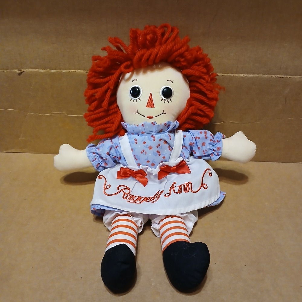 Raggedy Ann Doll Handmade By Aurora Plush Stuffed Toy Retro Girl Doll 16in